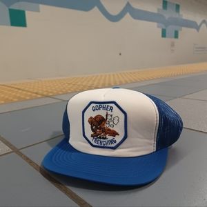 Vintage "Gopher Trenching" Embroided Mesh Trucker Snapback Hat